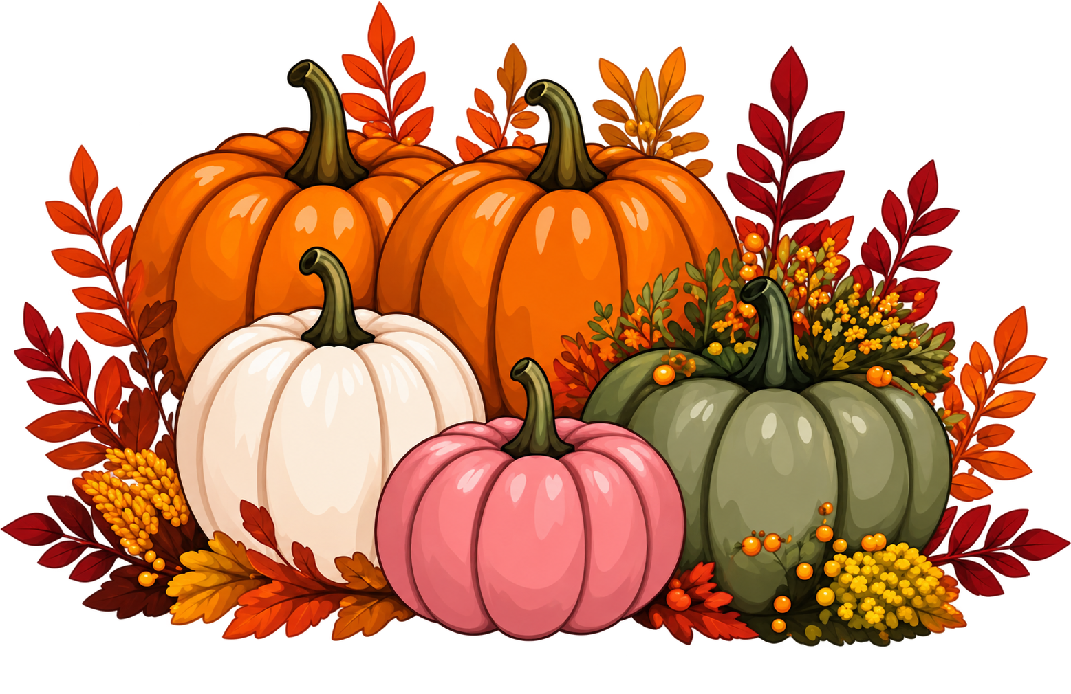 Enchanted pumpkin arrangement from Lindsay’s artwork